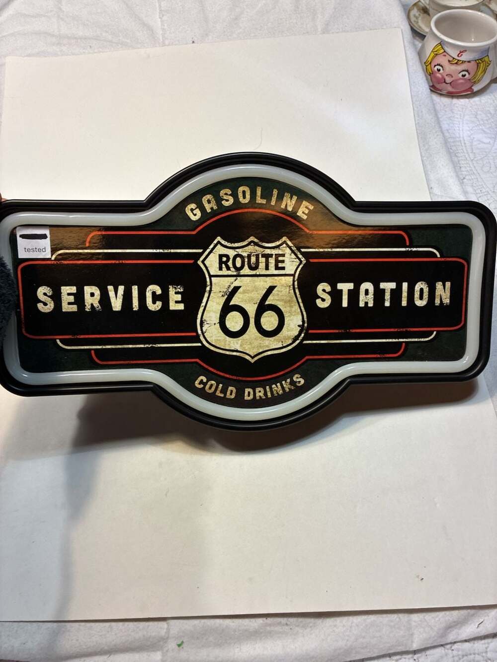 American Art Decor Vintage Route 66 Service Station LED Neon Light Sign